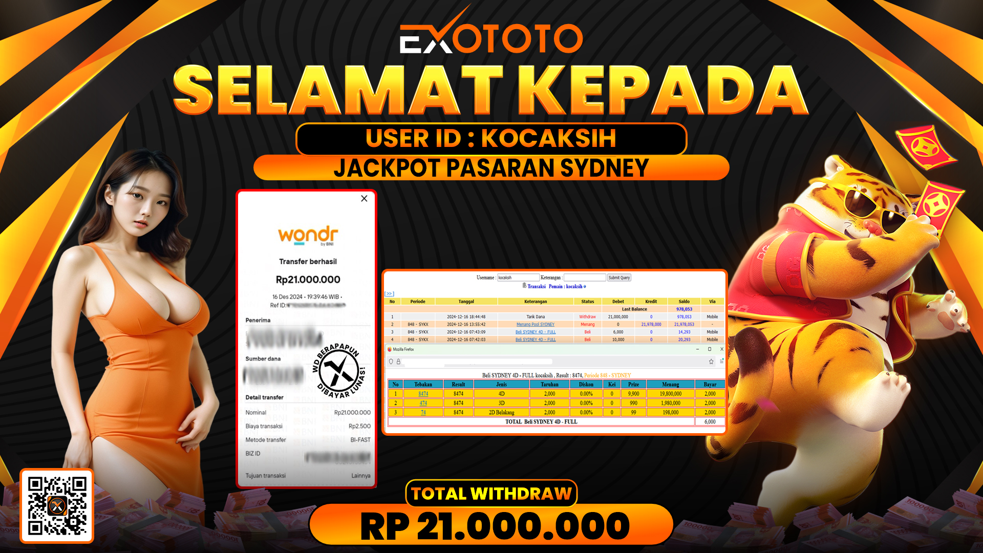 EXOTOTO JACKPOT DI PASARAN SYDNEY RP. 21.000.000,- LUNAS