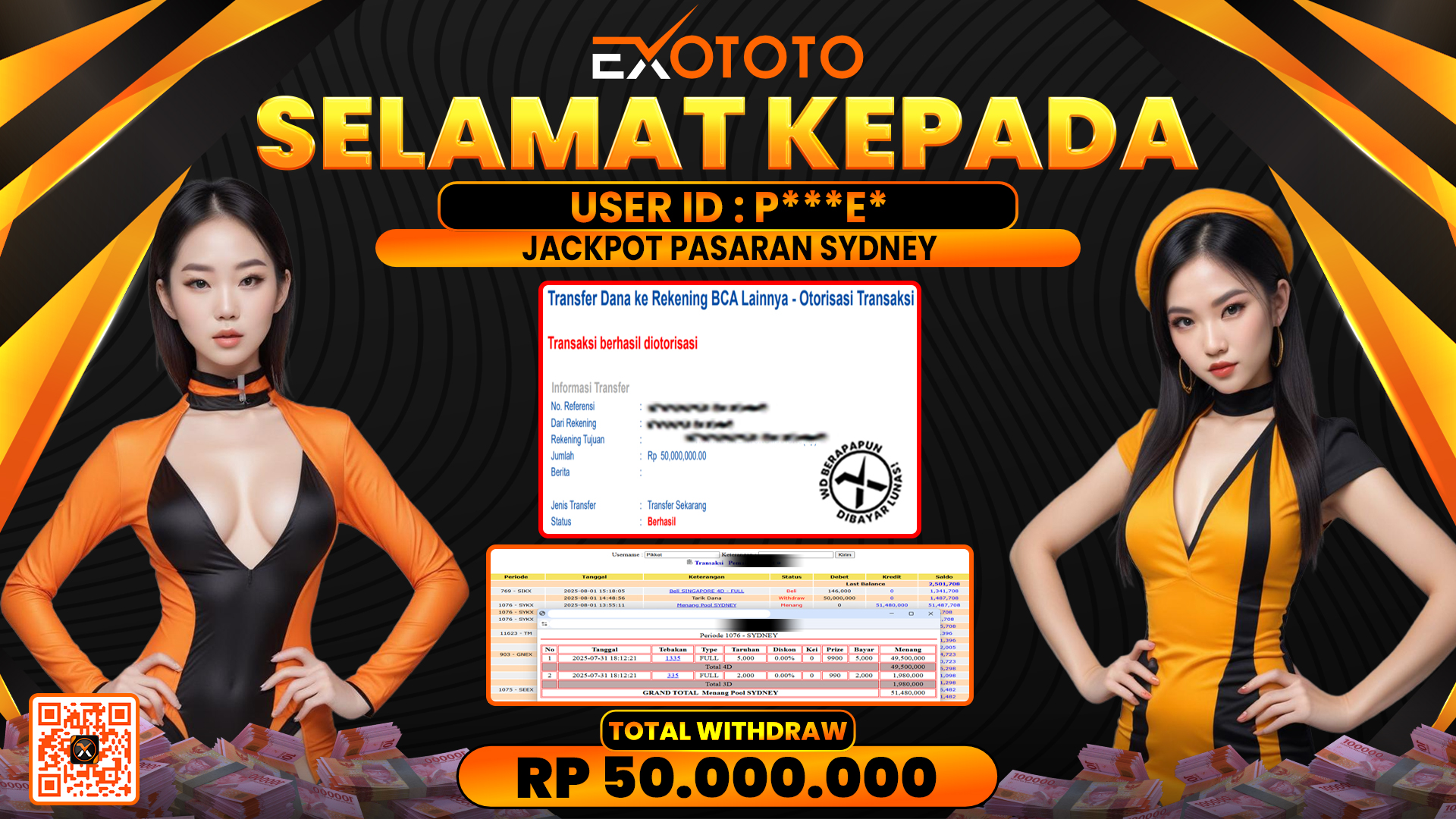 EXOTOTO JACKPOT DI PASARAN SYDNEY RP. 50.000.000,- LUNAS