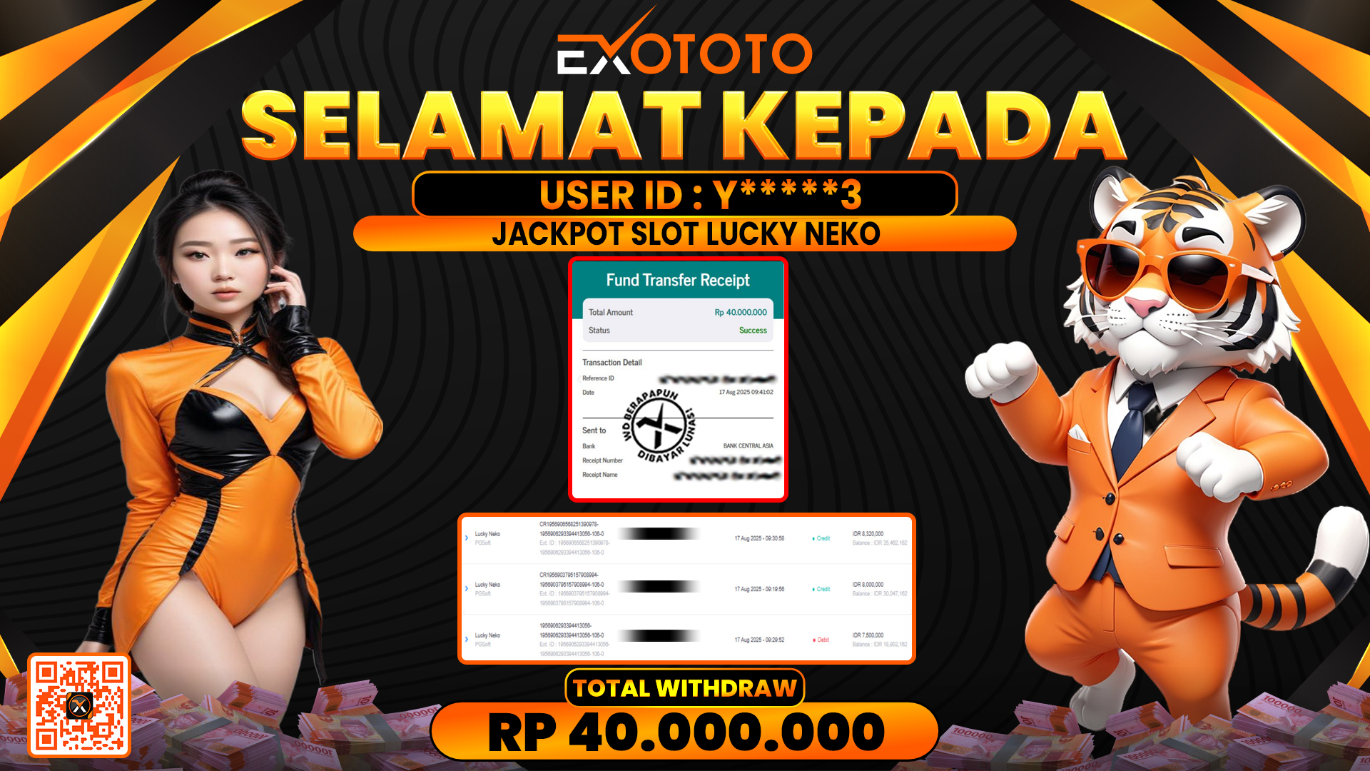 EXOTOTO JACKPOT DI SLOT LUCKY NEKO RP. 40.000.000,- LUNAS