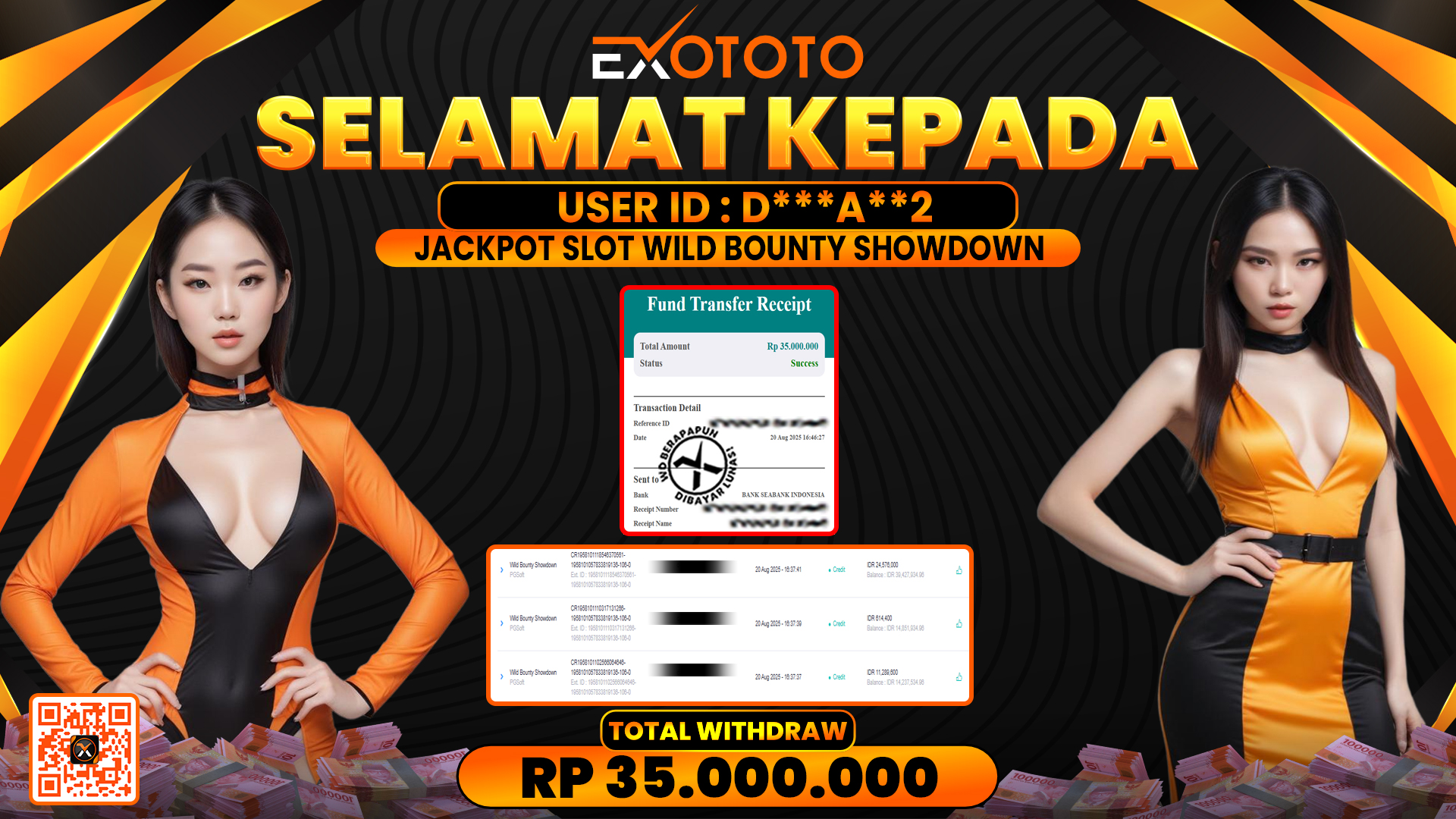 EXOTOTO JACKPOT DI SLOT WILD BOUNTY SHOWDOWN RP. 35.000.000,- LUNAS