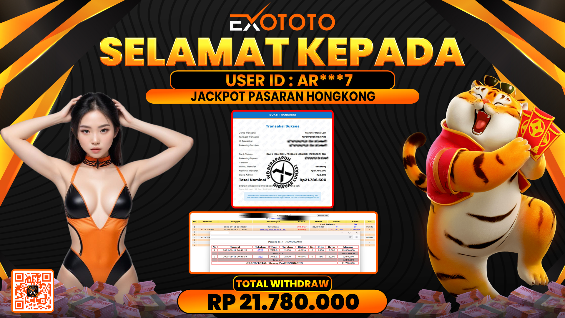 EXOTOTO JACKPOT DI PASARAN HONGKONG RP. 21.780.000,- LUNAS